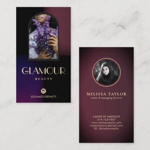Luxuriöse Imitate Gradient Violet und Burgund 2 Fo Visitenkarte