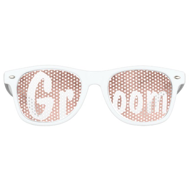 Luxuriöse Imitate Rose Goldblatt Hochzeit Groom Sonnenbrille (Vorderseite)