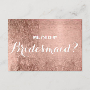 Luxuriöse Imitate Rose Goldblatt mein Bridesmaid Einladung