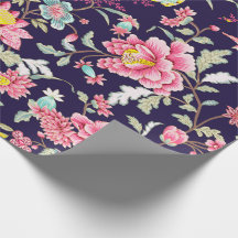 Luxuriöse japanische Pink Peony und Birds Romantik
