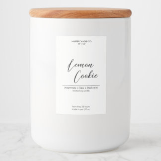 Luxuriöse Kalligrafie Stil Custom Matte Candle Lab Lebensmitteletikett