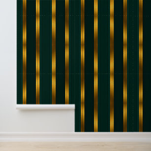 Luxuriöse Kollektion von Green Gold Linen Texture Tapete
