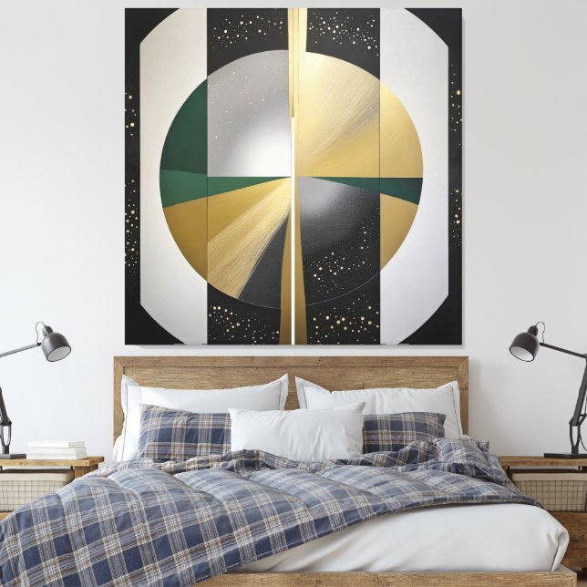 Luxuriöse kosmische Geometrie Leinwanddruck (Insitu (Schlafzimmer))
