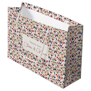 Luxuriöse künstlerische botanische florale Paisley Große Geschenktüte