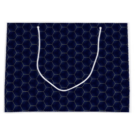 Luxuriöse Lattice Indigogeometrie Große Geschenktüte
