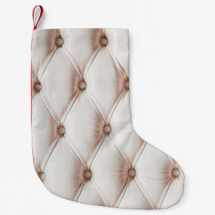 Luxuriöse Ledertextur, alte Rose Kleiner Weihnachtsstrumpf