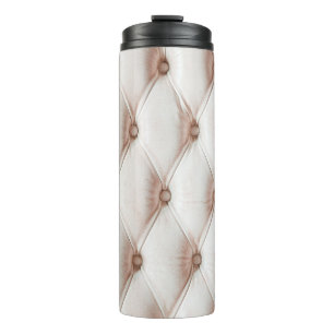 Luxuriöse Ledertextur, alte Rose Thermosbecher