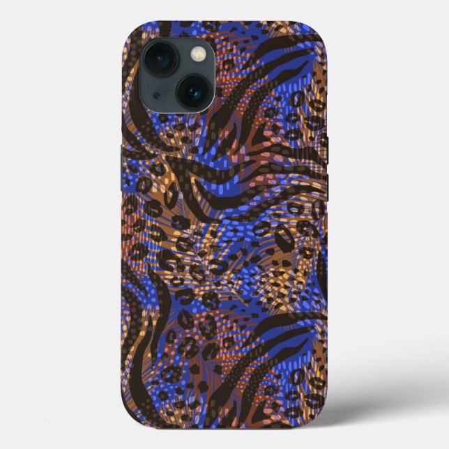 Luxuriöse Leopard- und Zebra-Druckmuster Case-Mate iPhone Hülle (Rückseite)
