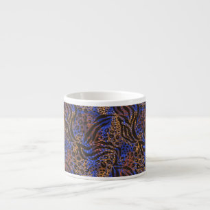Luxuriöse Leopard- und Zebra-Druckmuster Espressotasse