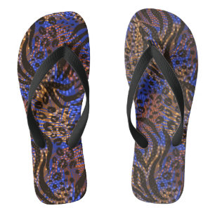 Luxuriöse Leopard- und Zebra-Druckmuster Flip Flops