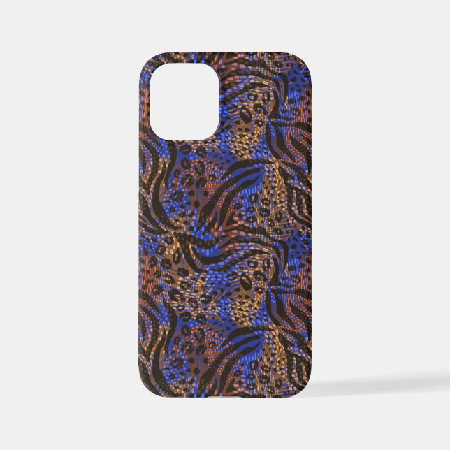 Luxuriöse Leopard- und Zebra-Druckmuster iPhone 12 Mini Hülle (Rückseite)