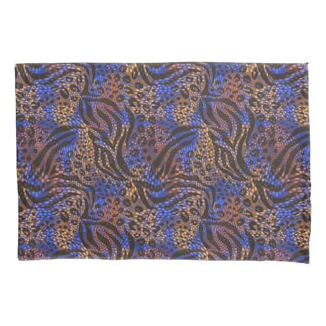 Luxuriöse Leopard- und Zebra-Druckmuster Kissenbezug (Vorderseite)