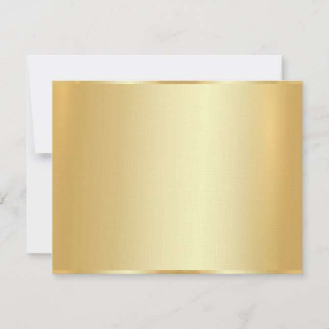 Luxuriöse Linen Imitate Gold Blank Template Elegan Mitteilungskarte (Vorderseite)