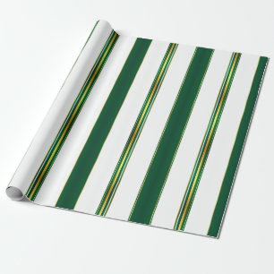 Luxuriöse Linen Trendy Green Gold Texture Collecti Geschenkpapier