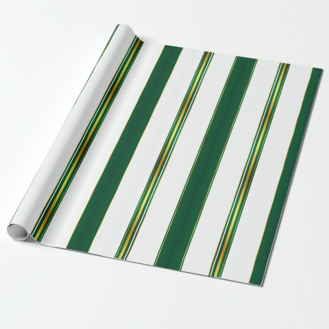 Luxuriöse Linen Trendy Green Gold Texture Collecti Geschenkpapier (Ungerollt)