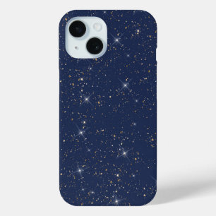 Luxuriöse Marineblau glänzend goldenes Glitzer Case-Mate iPhone Hülle