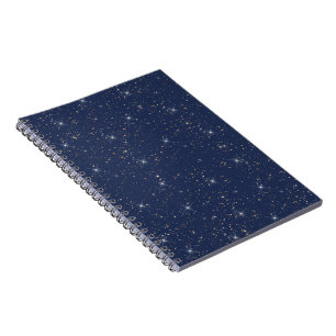 Luxuriöse Marineblau glänzend goldenes Glitzer Notizblock