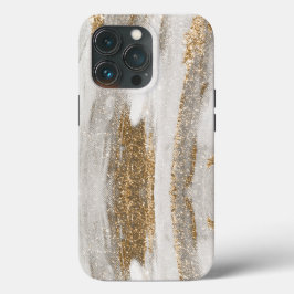 Luxuriöse Marmor Gold blickt weiß und grau Case-Mate iPhone Hülle