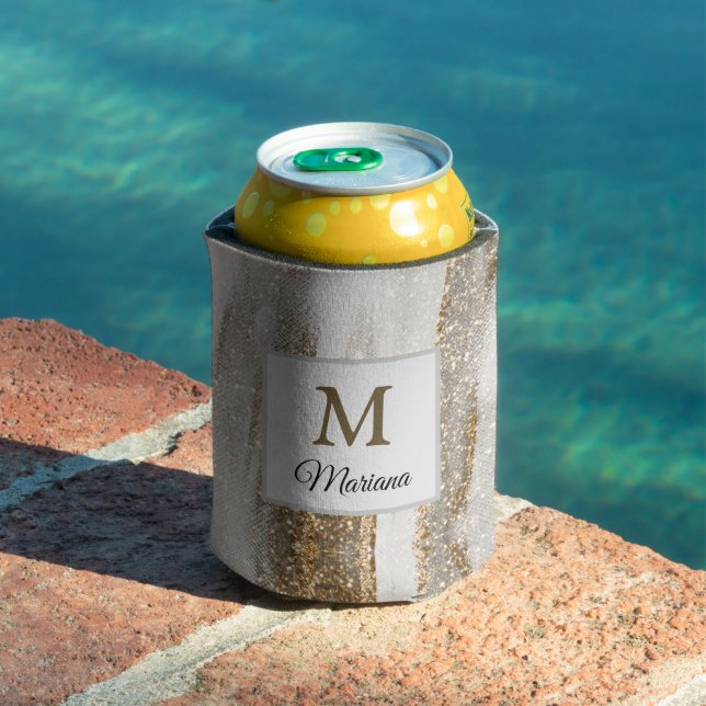 Luxuriöse Marmor Gold blickt weiß und grau Dosenkühler (In Situ Pool)