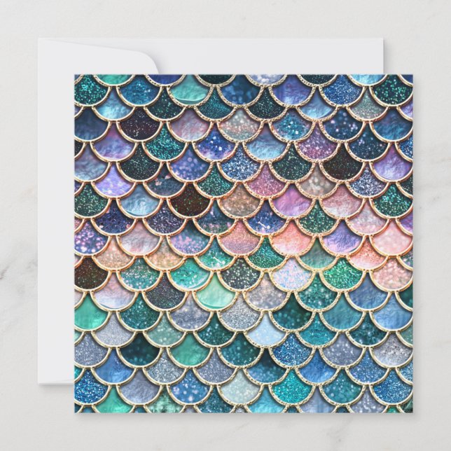 Luxuriöse mehrfarbige Glitzer Mermaid Scales (Vorderseite)