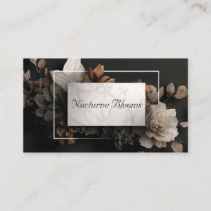 Luxuriöse Metallic Blütenbronze und Marmor Visitenkarte