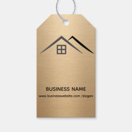 Luxuriöse Metallic Gold Real Anwesen Geschenktaste Geschenkanhänger