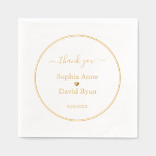 Luxuriöse Minimalistische Hochzeitsnadel gestempel Servietten Mit Folie