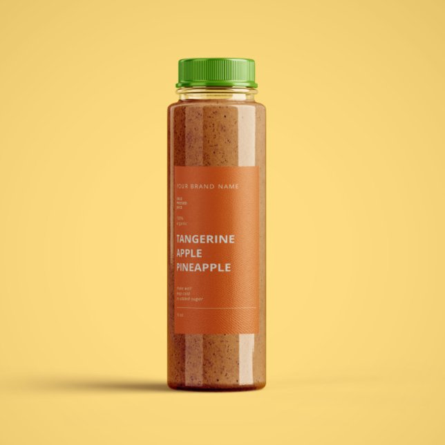 Luxuriöse Minimalistische Juice Smoothie Flaschen  Lebensmitteletikett (Von Creator hochgeladen)