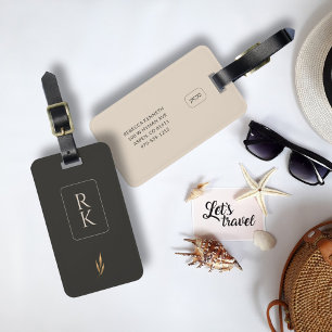 Luxuriöse Minimalistische Monogram Gepäckanhänger