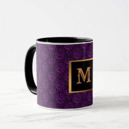 Luxuriöse Mit Monogramm Lila Tasse