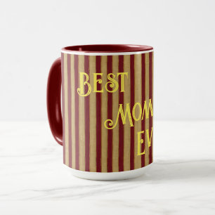 Luxuriöse moderne Burgundy Gold Linen Collection Tasse