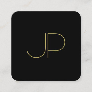 Luxuriöse, moderne, elegante Vorlage mit Monogramm Quadratische Visitenkarte