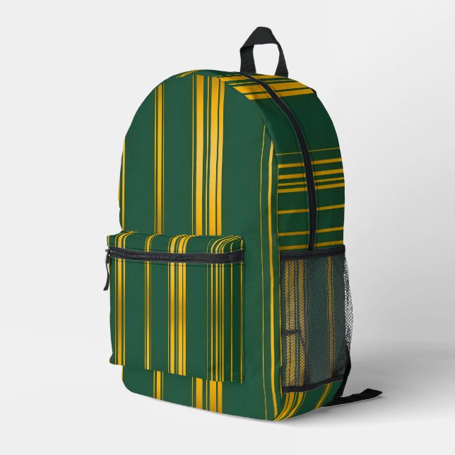Luxuriöse moderne grüne Gold Textur Kollektion Bedruckter Rucksack (Rückseitige Ecke Rechts)