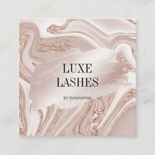 Luxuriöse moderne Make-up Haar stylist Lashes Kosm Quadratische Visitenkarte