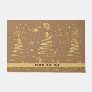 Luxuriöse moderne Weihnachten Traditionelles Gold Fußmatte