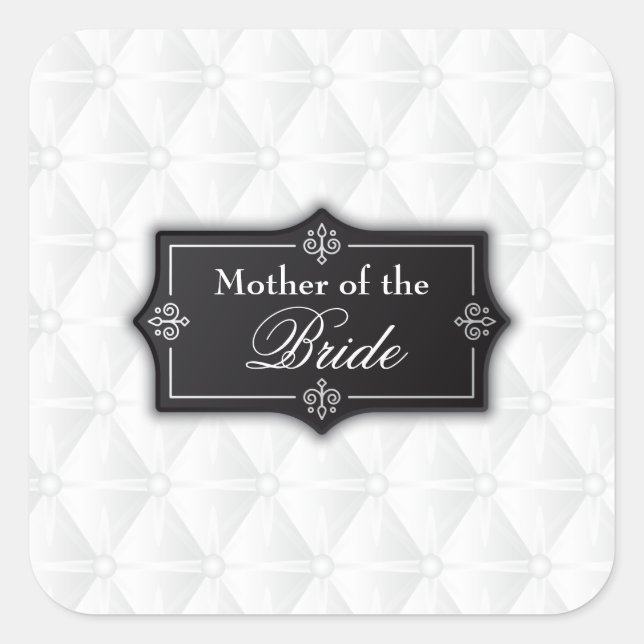 Luxuriöse Mutter des Bride Wedding Sticker Siegel (Vorderseite)