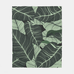 Luxuriöse Natur verlasse Hintergrund. Blumenmuster Fleecedecke