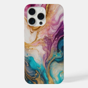 Luxuriöse natürliche abstrakte Flüssigkeitskunst iPhone 15 Pro Max Hülle