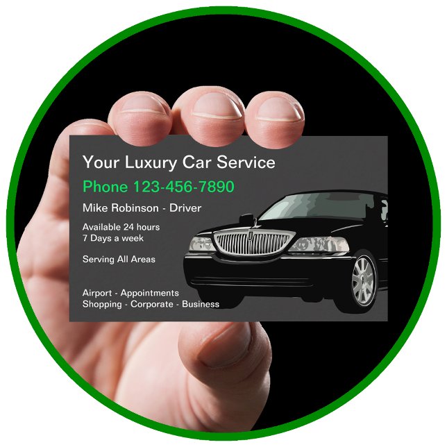 Luxuriöse öffentliche Verkehrsmittel Taxi Service Visitenkarte (Von Creator hochgeladen)