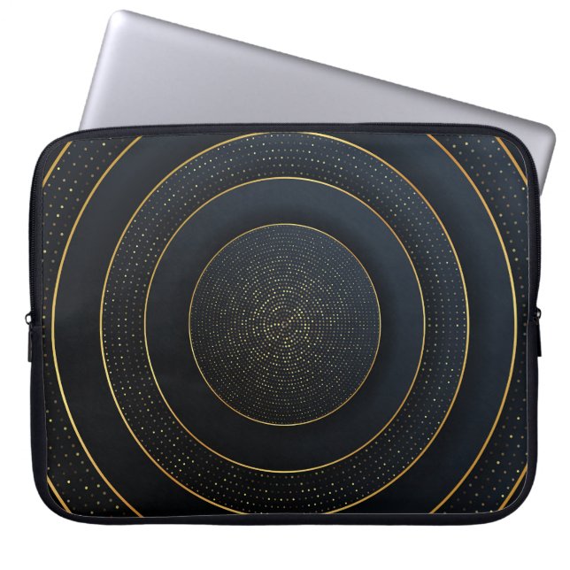 Luxuriöse Papier schneiden: Golden Gradient. Laptopschutzhülle (Vorderseite)