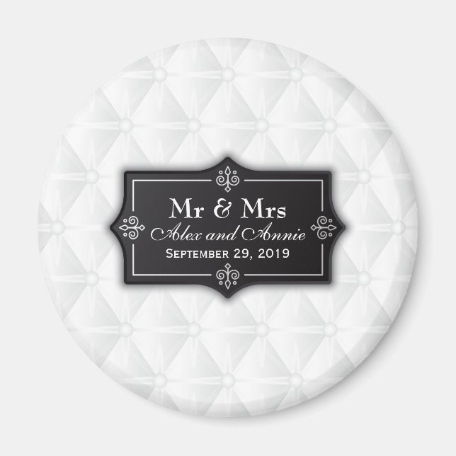 Luxuriöse Personalisierte Hochzeit | Magnet (Vorne)