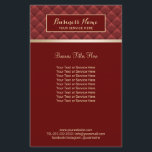 Luxuriöse Red Quilt Modern Gold Beauty Salon Welln Flyer<br><div class="desc">Luxuriöse Red Quilted Modern Gold Beauty Salon Wellness-Center Broschüren.</div>