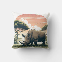 Luxuriöse Rhinoceros Pillow for Wildlife Lovers Kissen