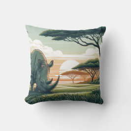Luxuriöse Rhinoceros Pillow for Wildlife Lovers Kissen