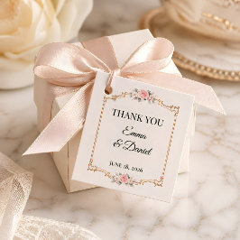 Luxuriöse Rokoko-Hochzeit Geschenkanhänger