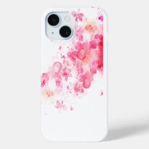 Luxuriöse rosa Blume Floral Wasserfarbe Abstrakte Case-Mate iPhone Hülle