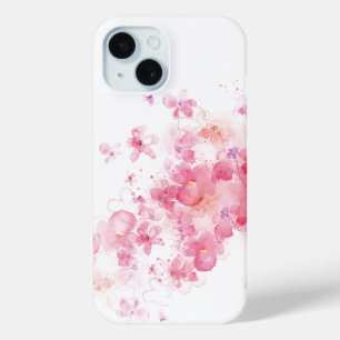 Luxuriöse rosa Blume Floral Wasserfarbe Abstrakte Case-Mate iPhone Hülle