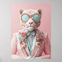 Luxuriöse Rosa Leopard Elegance