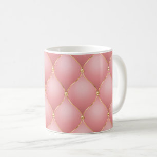 Luxuriöse Rosa Rose Gold Diamond gepolstertes Must Kaffeetasse