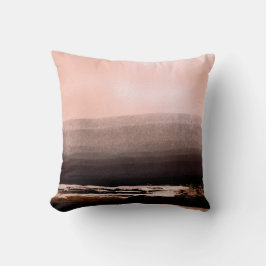Luxuriöse rosa Rose Gold Pink Metallic Black Strok Kissen